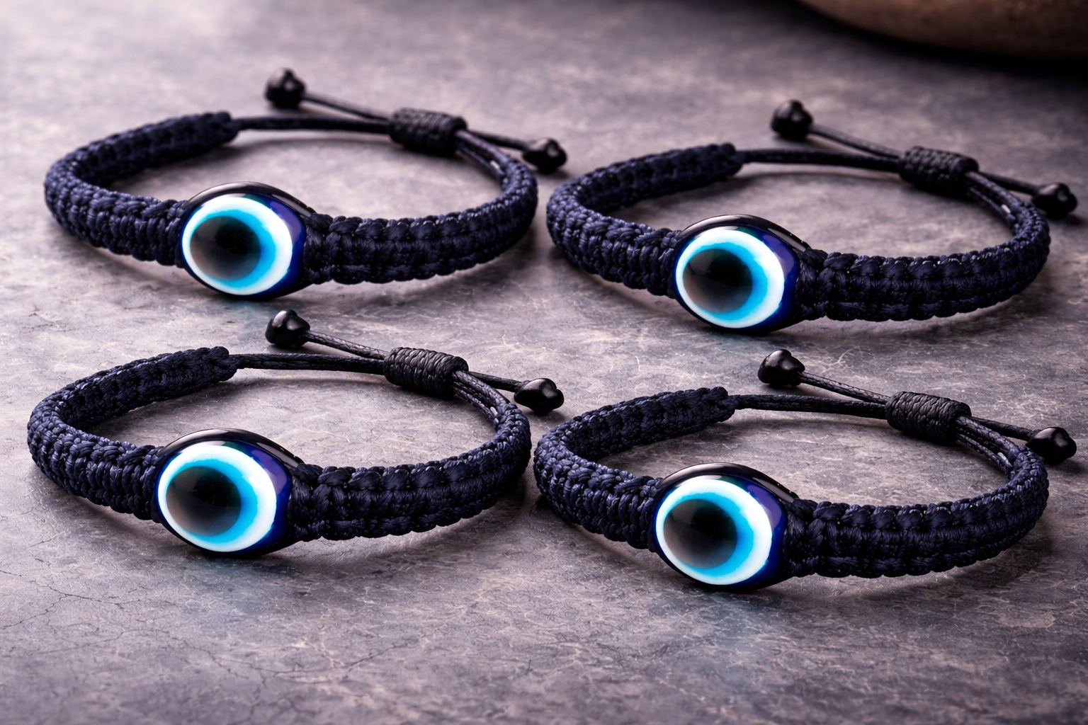 Evil Eye Protection Bracelet Set (Pack of 4) – Nazar Se Bachav & Positivity Boost