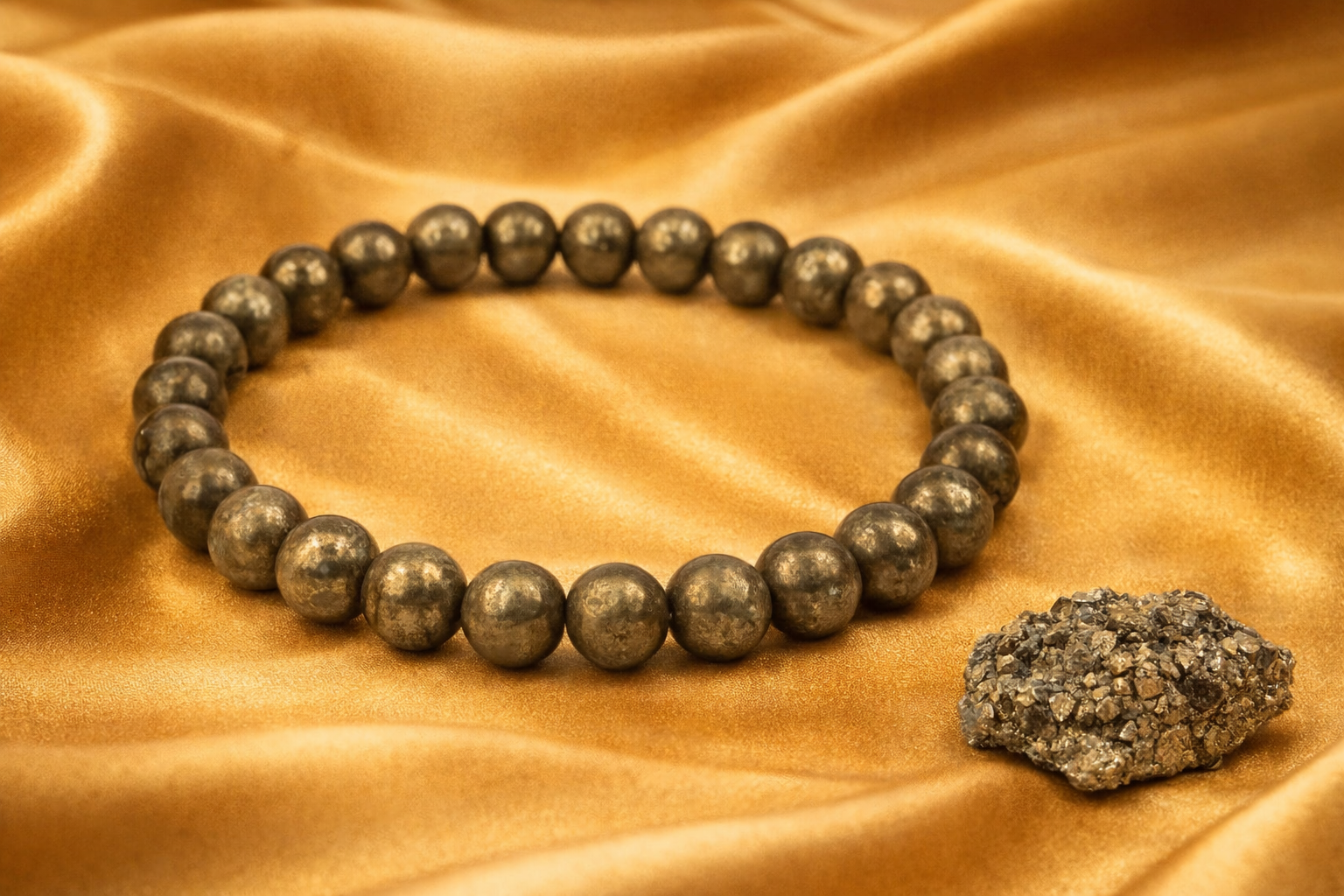 Raw Pyrite Wealth Bracelet