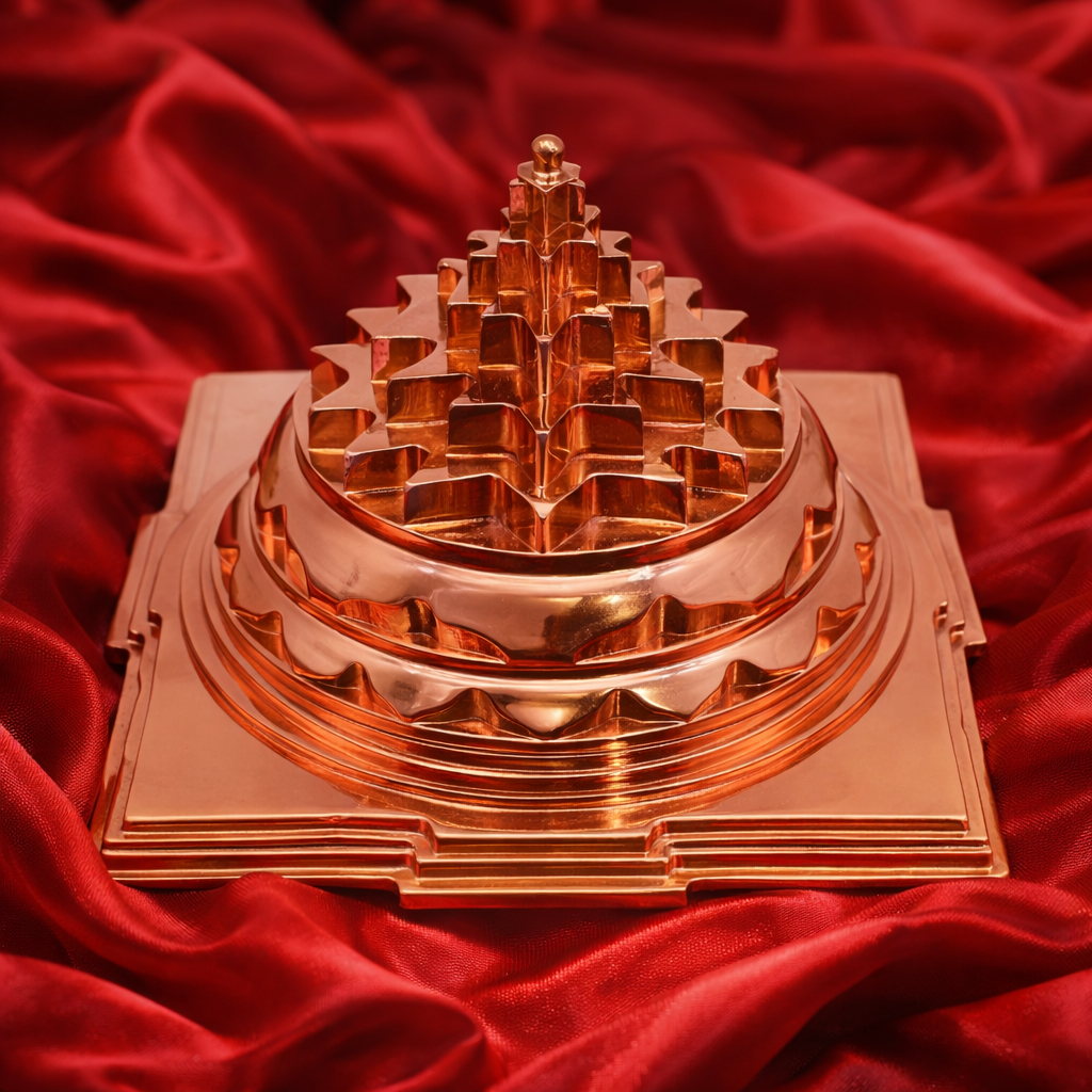 Meru Shri Yantra Copper Hollow 5 Inches