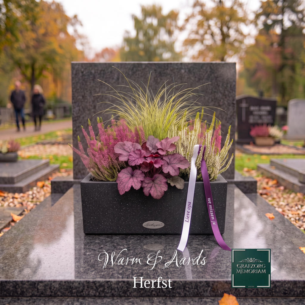 Herfstarrangement 'Warm & Aards' Vaso 50 cm