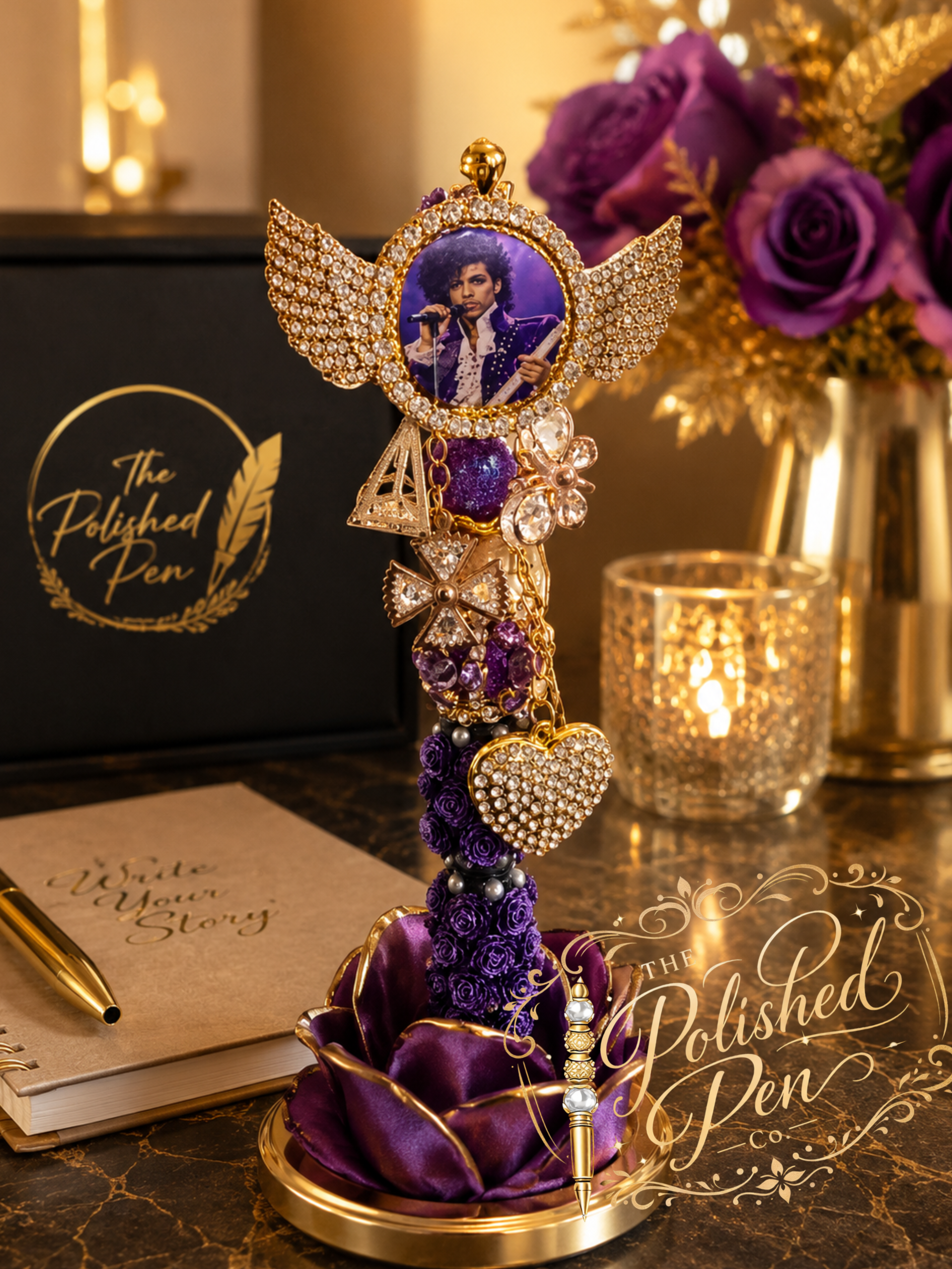 Luxury Purple Rain Inspired Pen