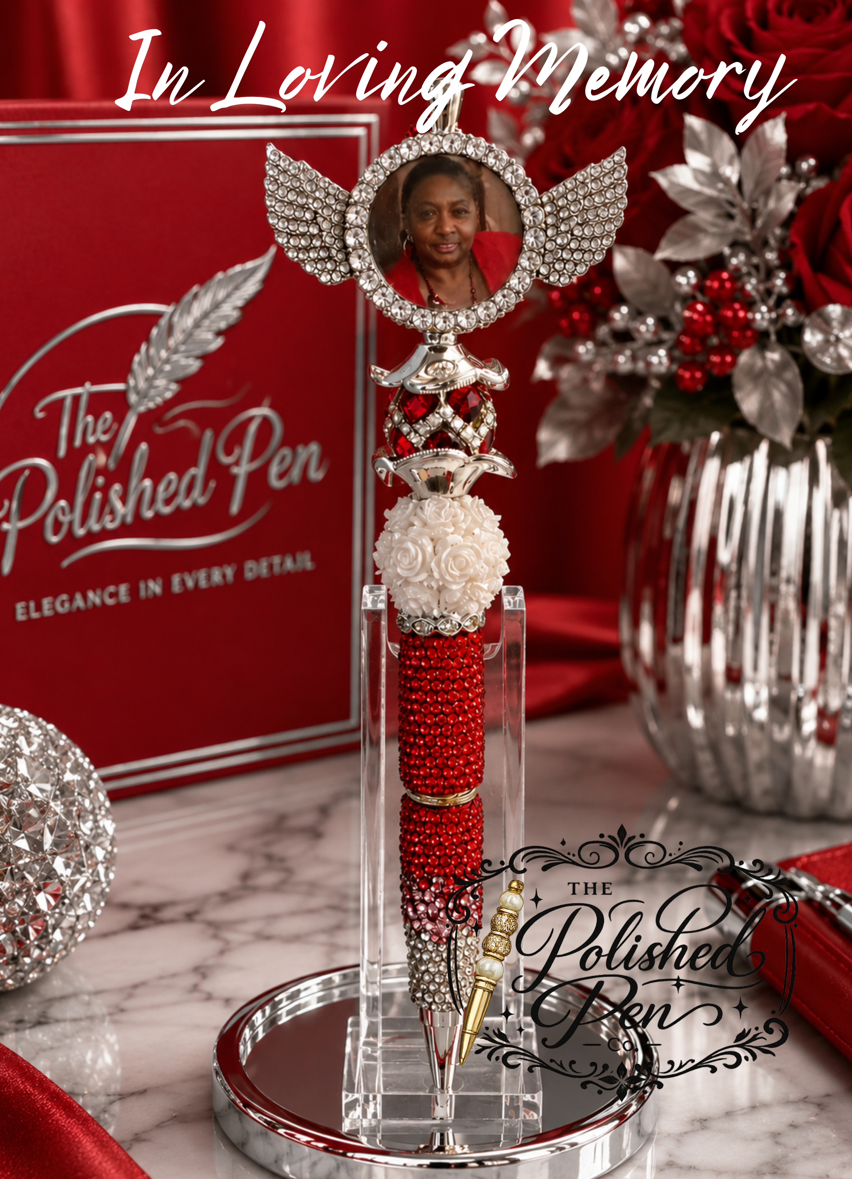 In Loving Memory Rhinestone Beaded Pen