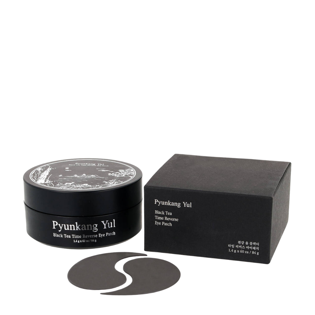 Drėkinantys paakių padeliai - Pyunkang Yul - Black Tea Time Reverse Eye Patch, 60vnt
