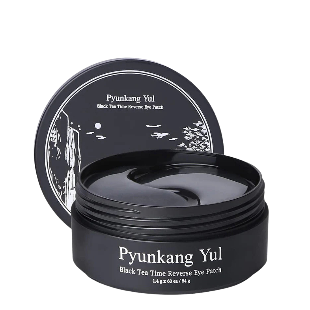 Drėkinantys paakių padeliai - Pyunkang Yul - Black Tea Time Reverse Eye Patch, 60vnt