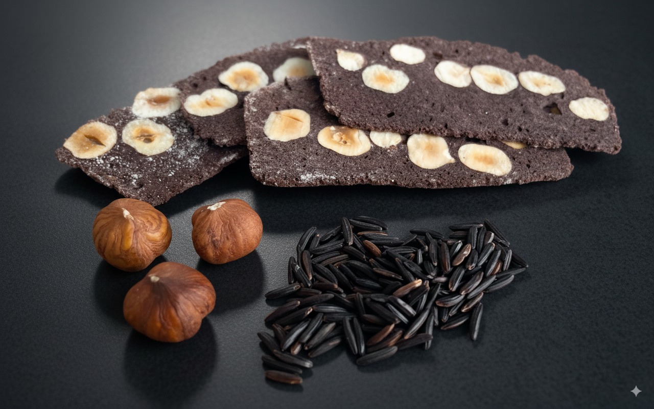 Integrali di farina di riso Nero Artemide e Nocciole  Bio