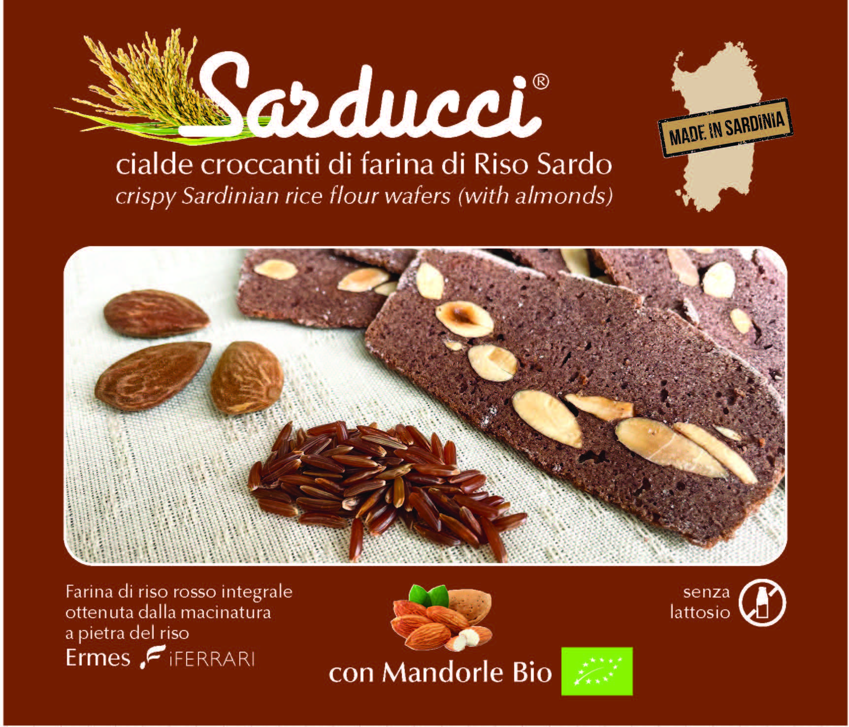 Integrali di farina di riso rosso Ermes e Mandorle Bio