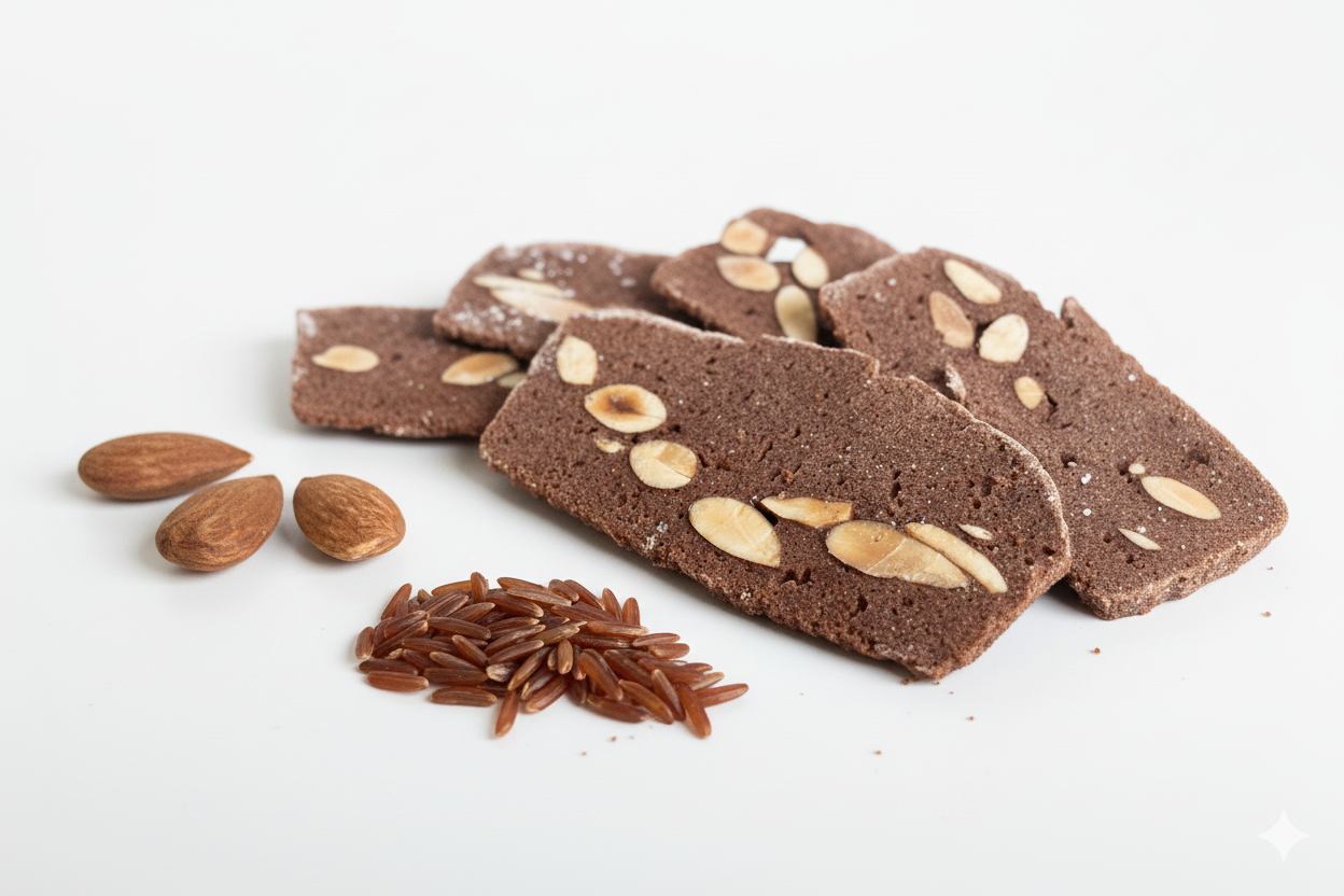 Integrali di farina di riso rosso Ermes e Mandorle Bio