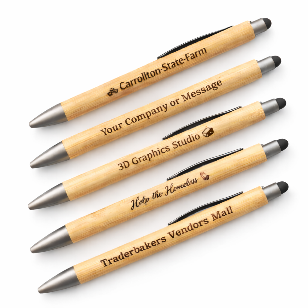 Custom Engraved Bamboo Pens