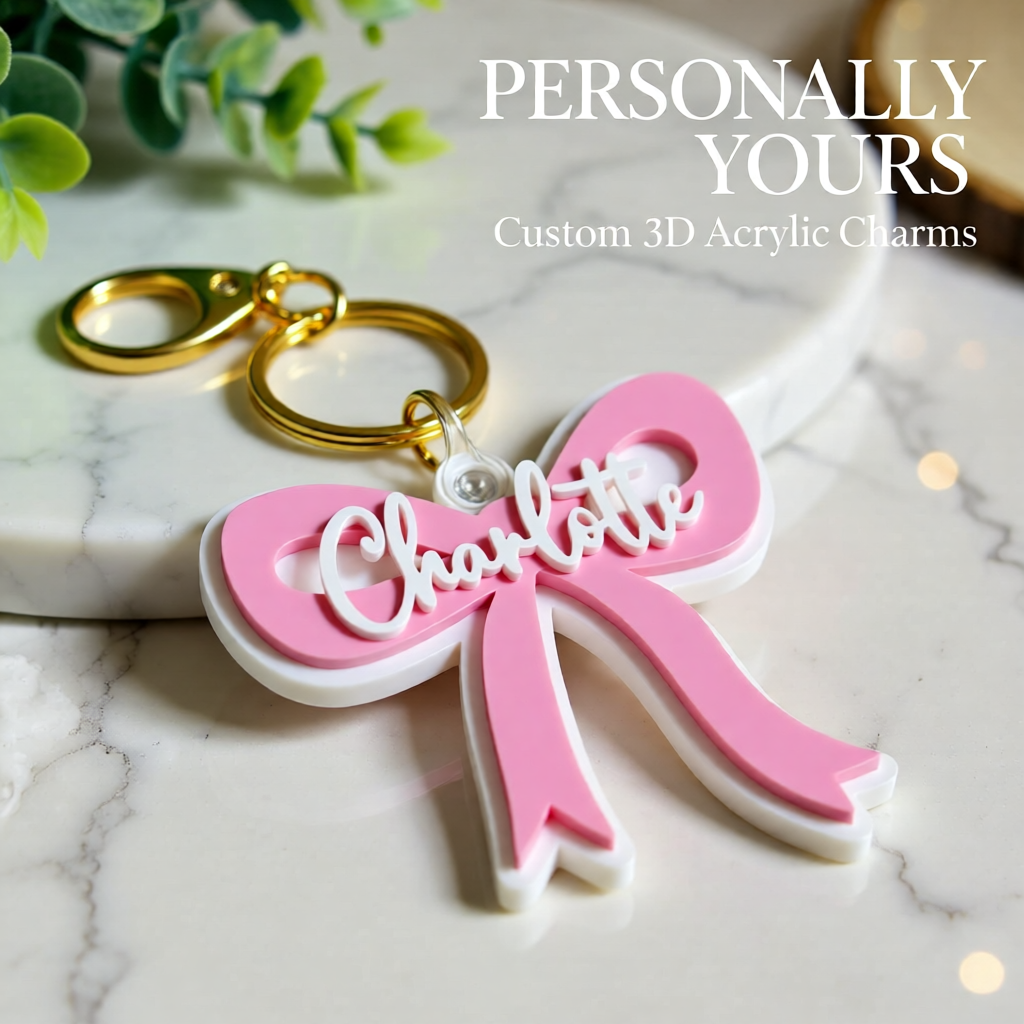 Custom 3D Acrylic Name Charm