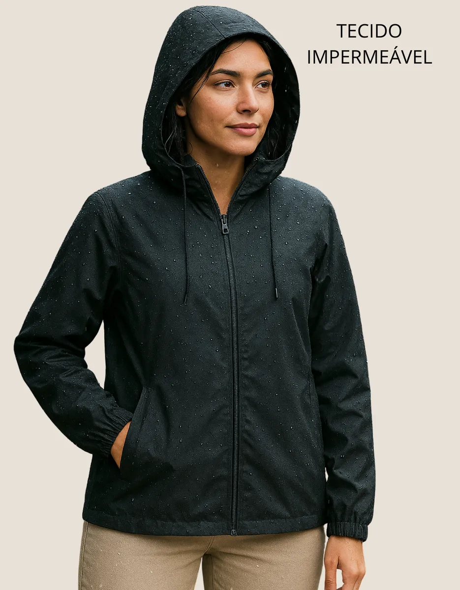 Casaco Jaqueta Esportiva Preta