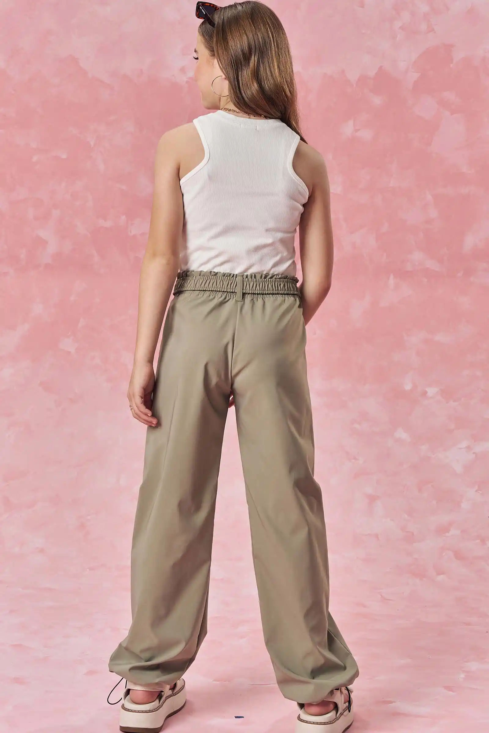 Calça jogger comfy em nylon alfaiataria  Preto