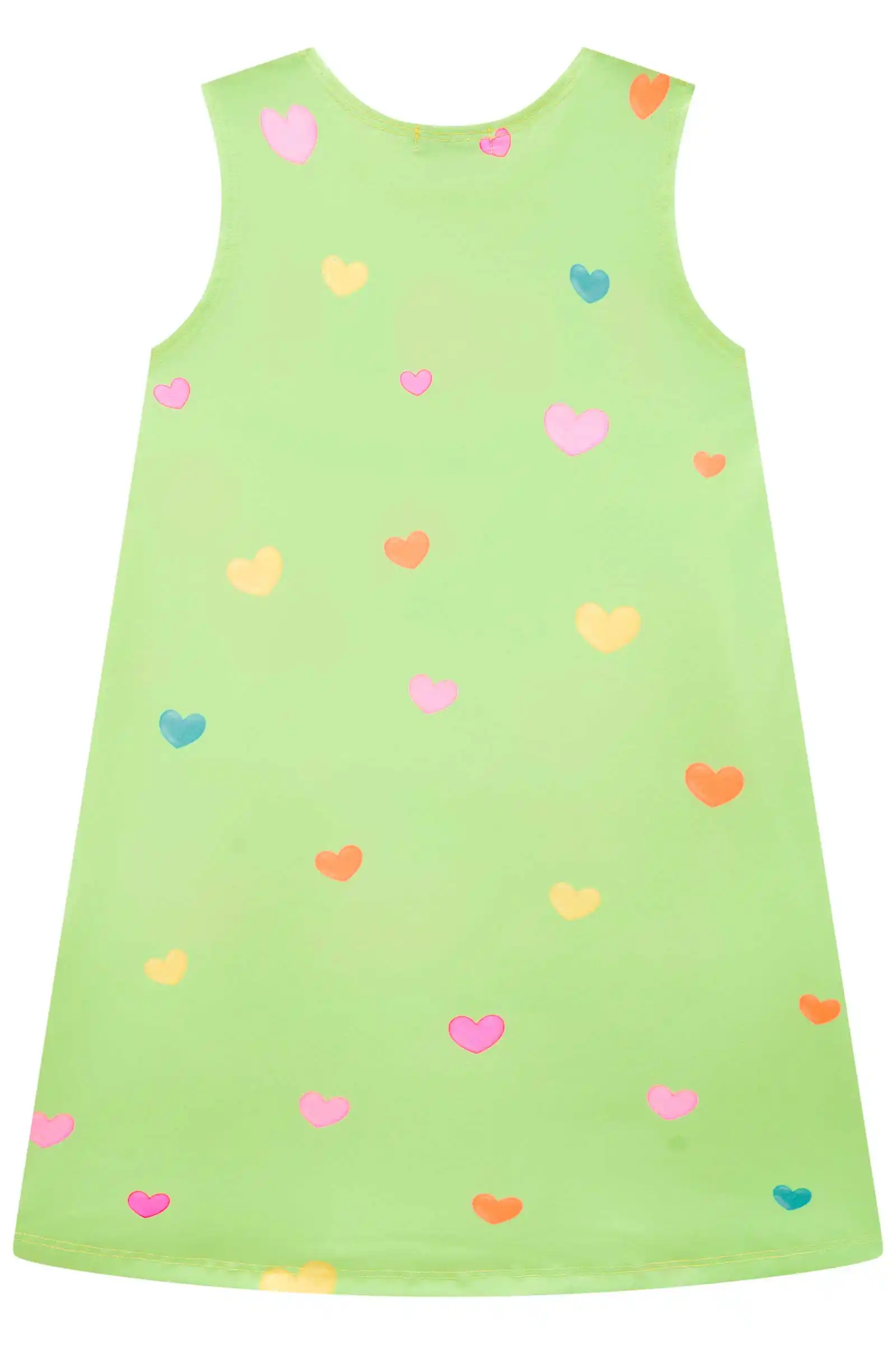 Vestido Infantil Verde Estampado