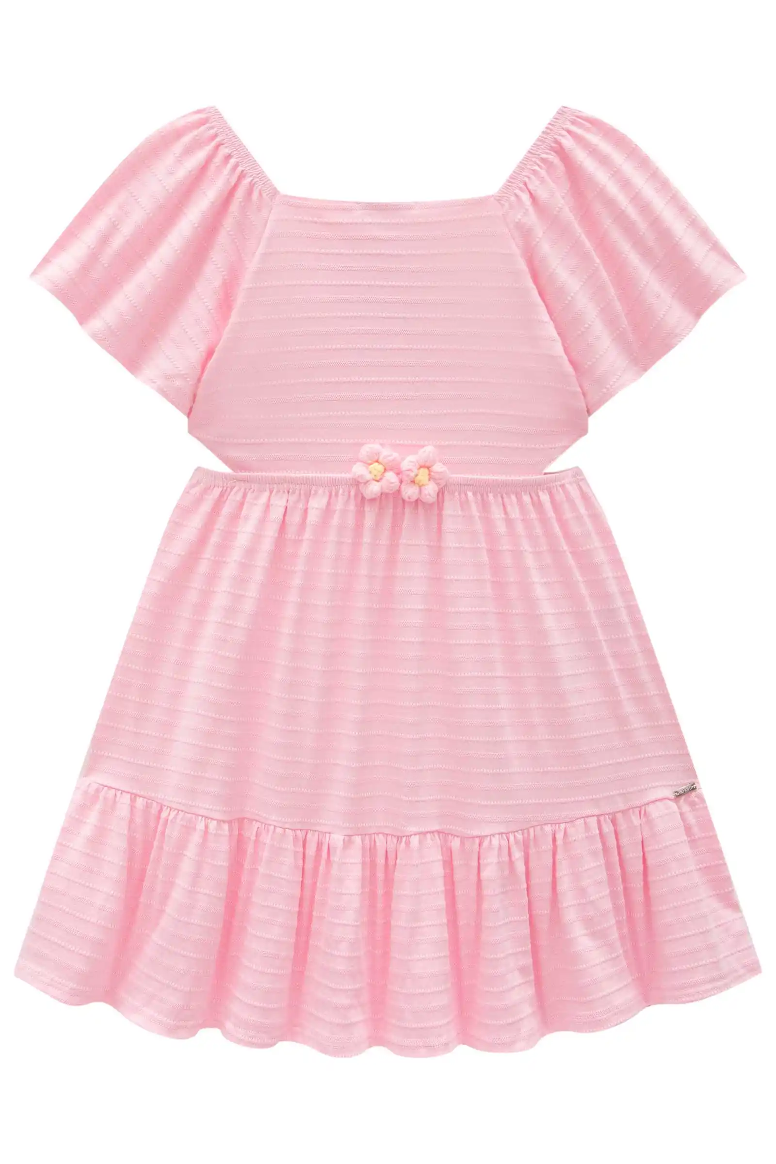 Vestido em malha rosa