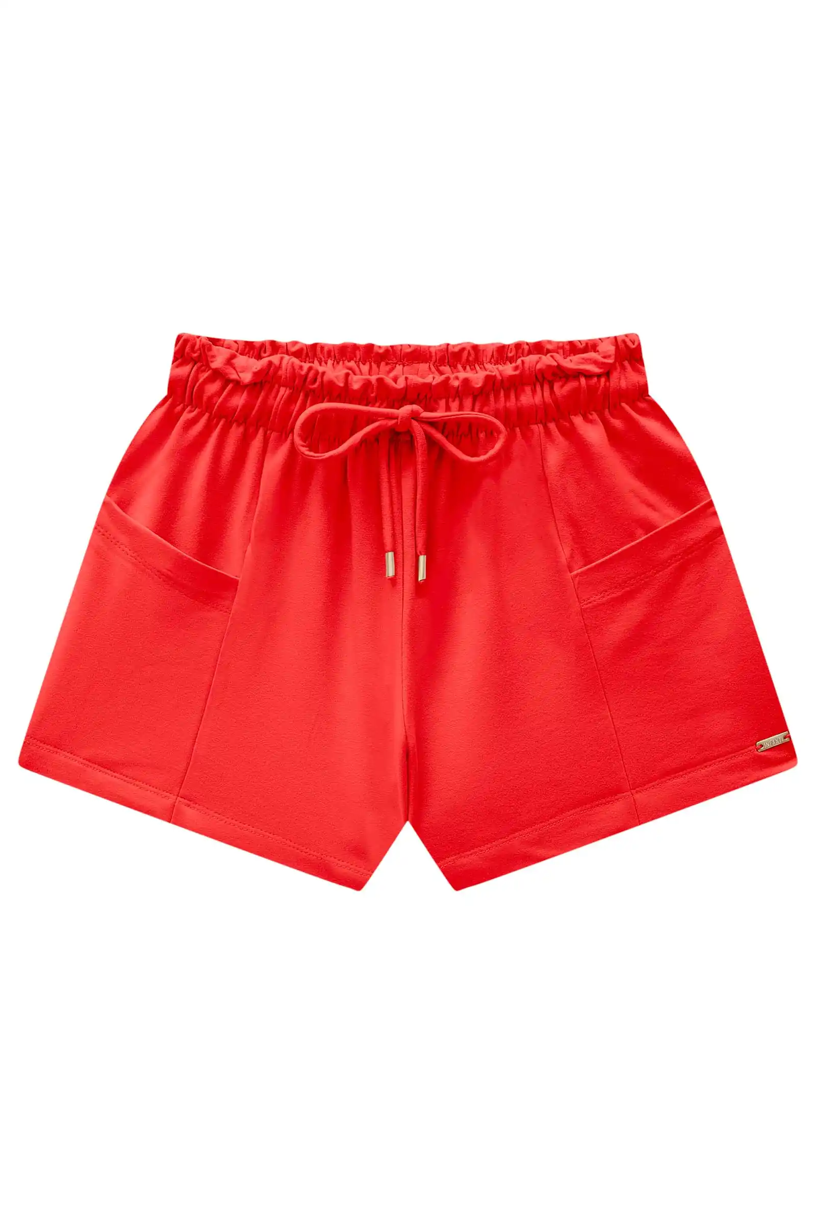Shorts rosa em molevisco