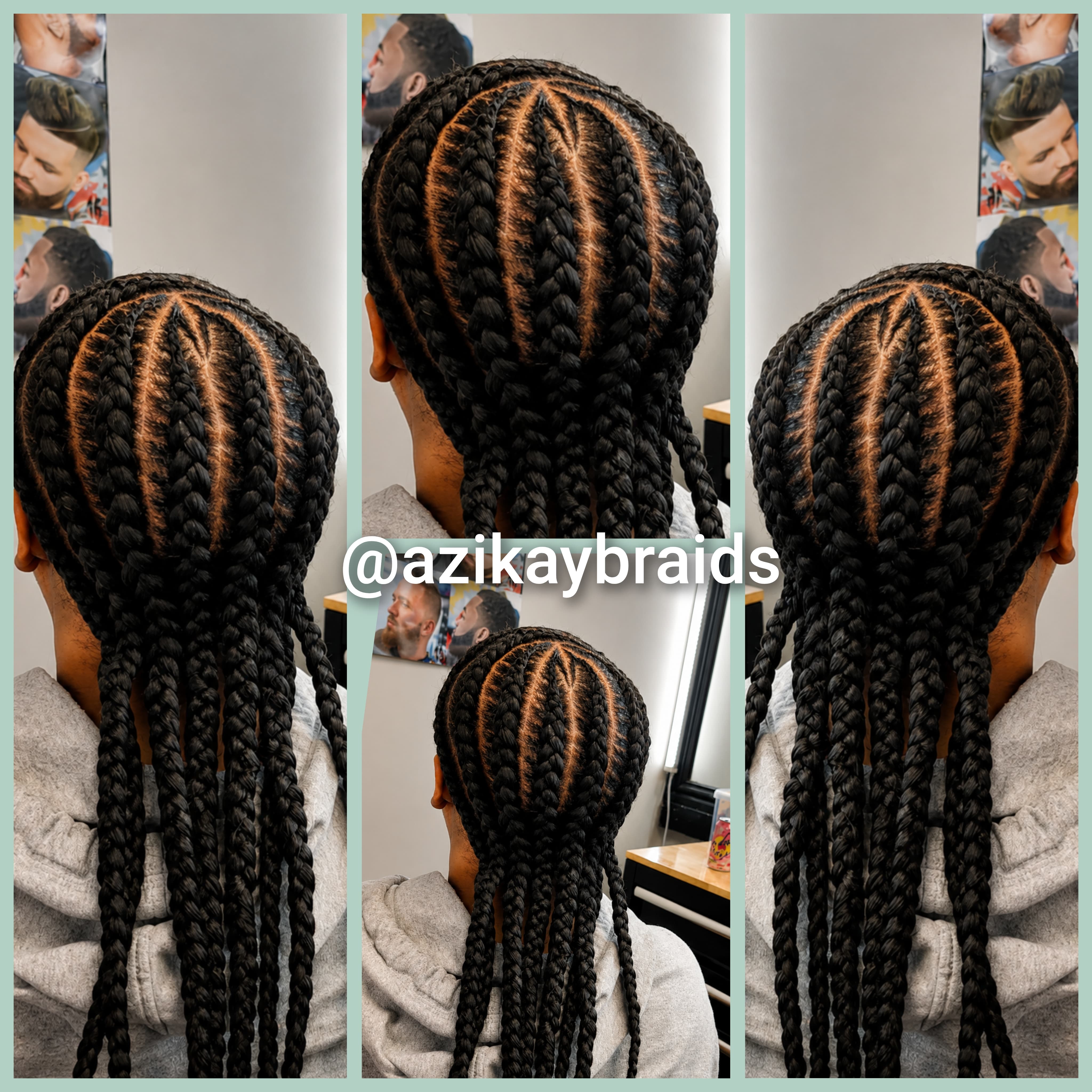 1- 8 Stitch Feed in Cornrows