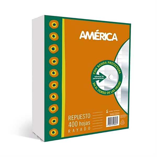 HOJAS AMERICA C/BANDA RAYADAS- 63 GRS (hojas sueltas)