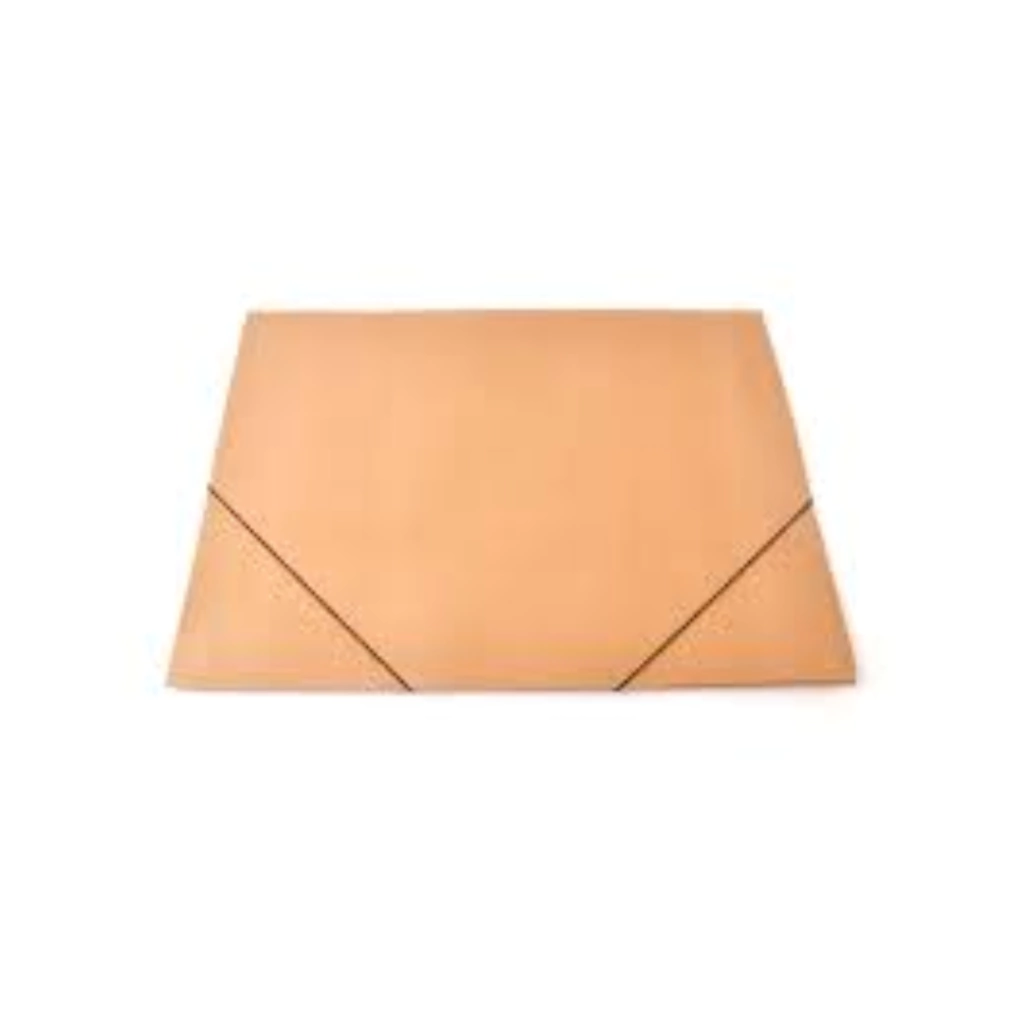 CARPETA DE CARTON PRESSPAN MARRON 3 SOLAPAS C/ELASTICO
