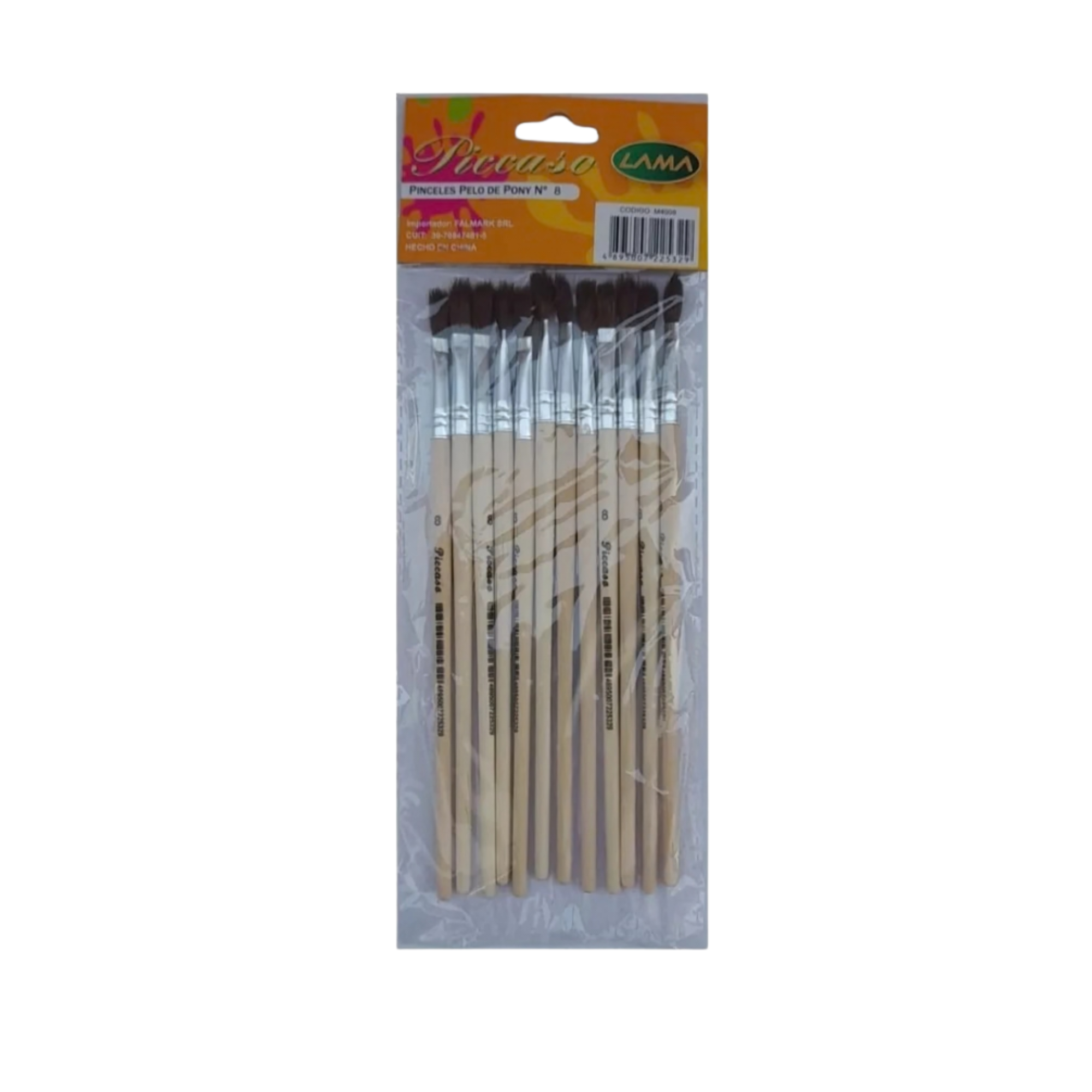 PINCEL ESCOLAR MADERA N.8 C/U (PICASO)