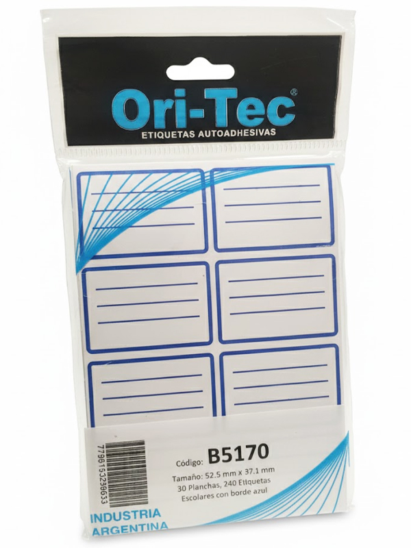 ETIQUETA A6 / ROTULO - ORI-TEC