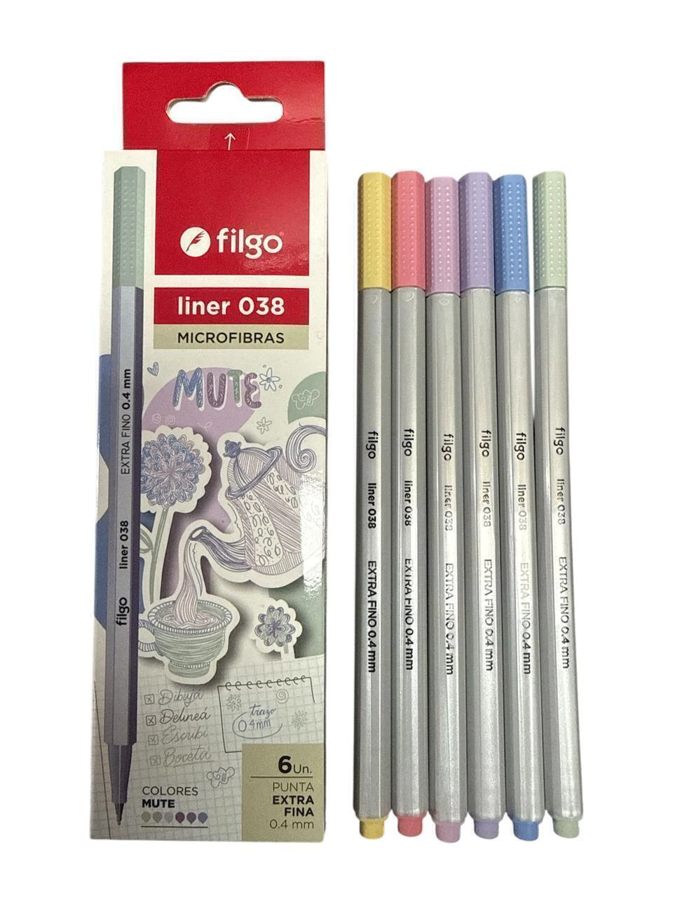 Microfibra Filgo x 6 Colores (Liner038)