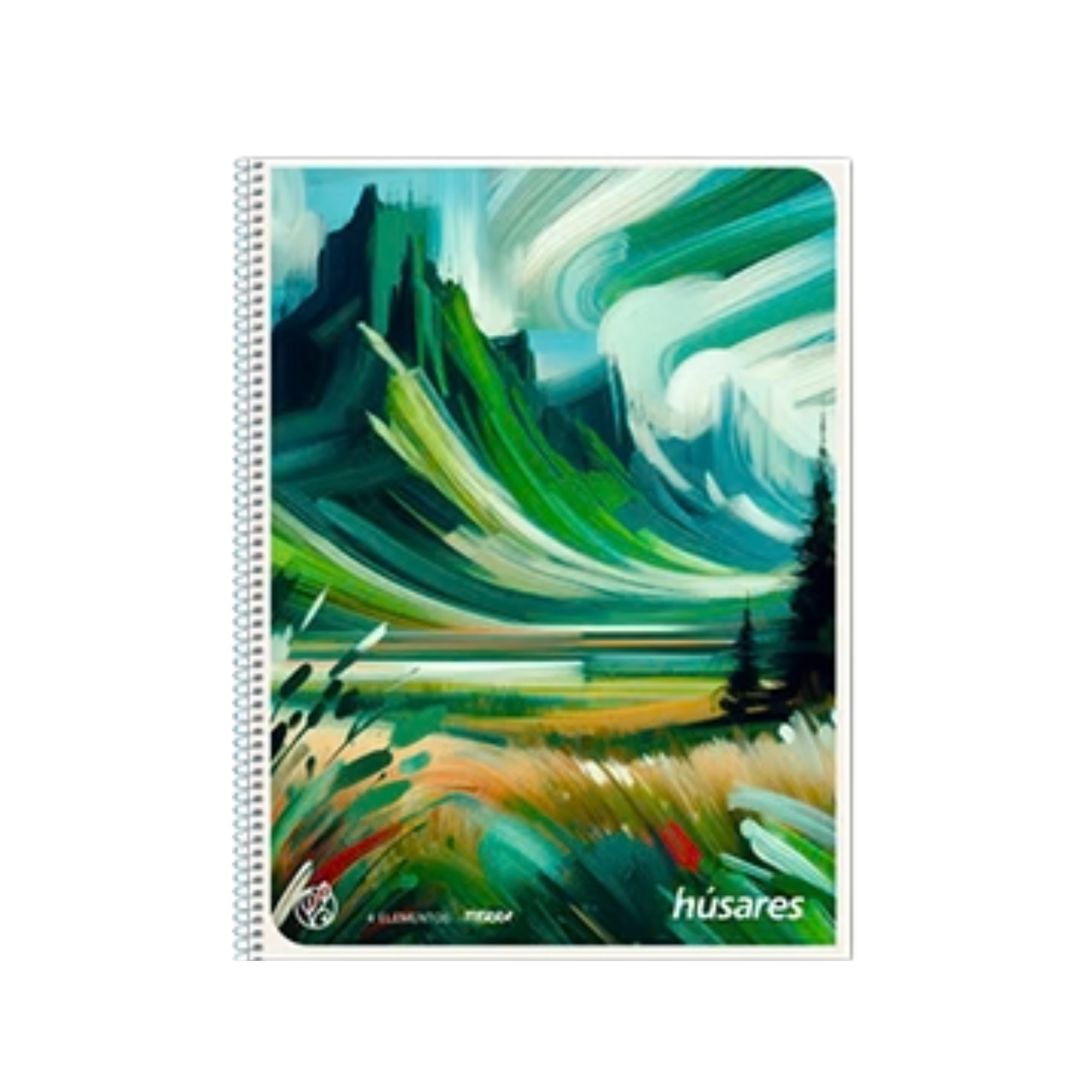 CUADERNO A5 C/ESPIRAL FLEXIBLE 16 X 21 DISEÑO x 80 Hjs - RAYADO