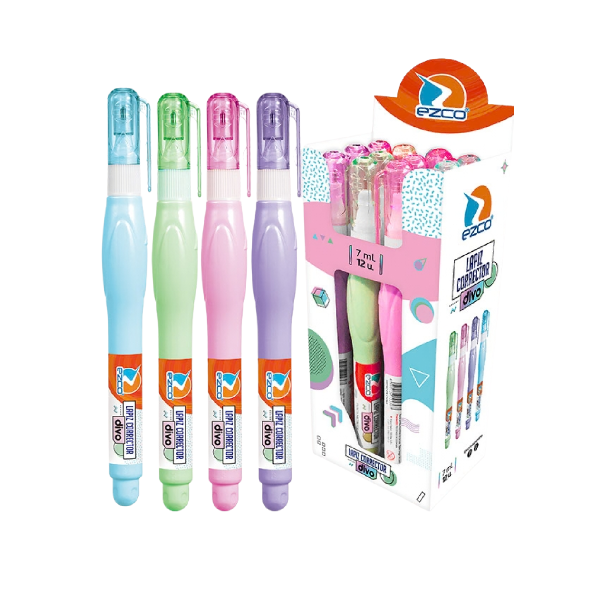 CORRECTOR LAPIZ EZCO DIVO PASTEL - 7 MLM