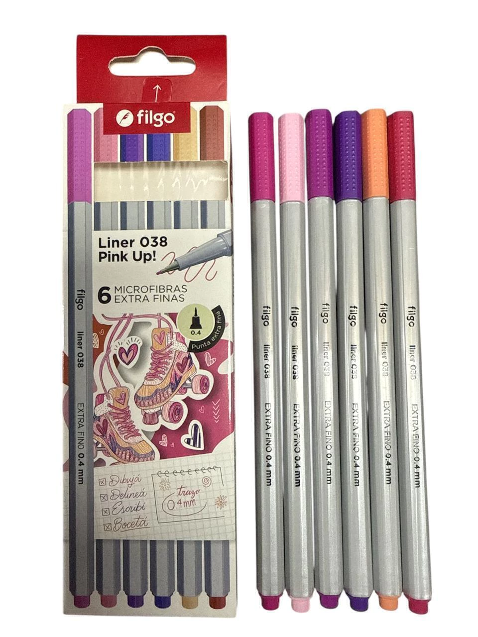 Microfibra Filgo x 6 Colores (Liner038)