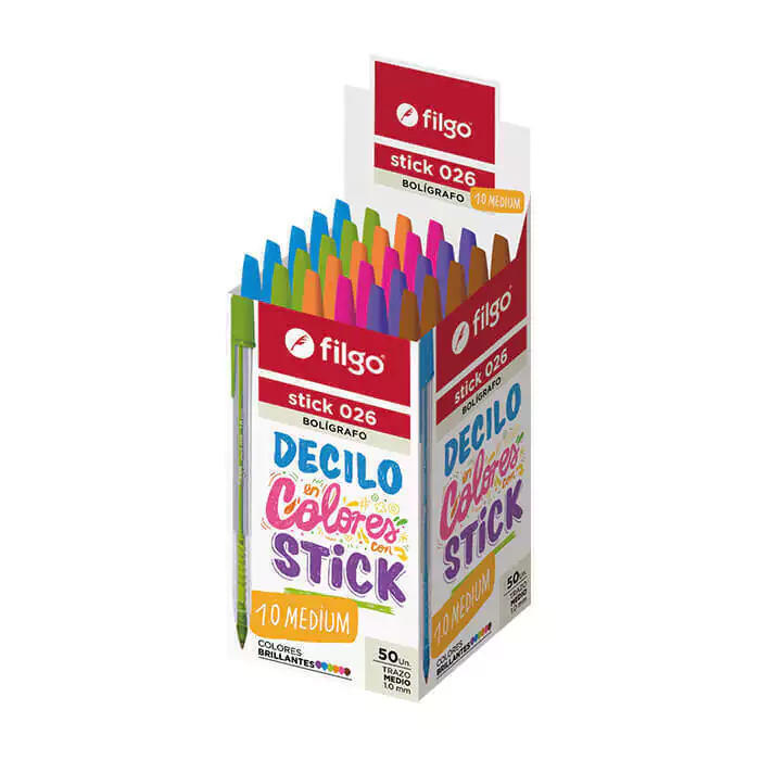 Bolígrafo STICK 1.0 FILGO COLORES