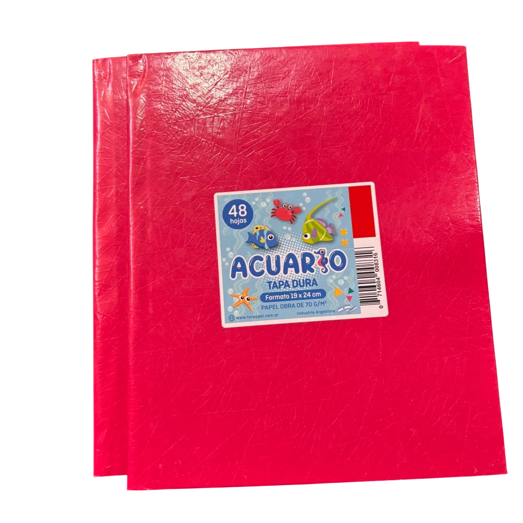 Cuaderno Acuario ABC  (RAYADO)- ROJO