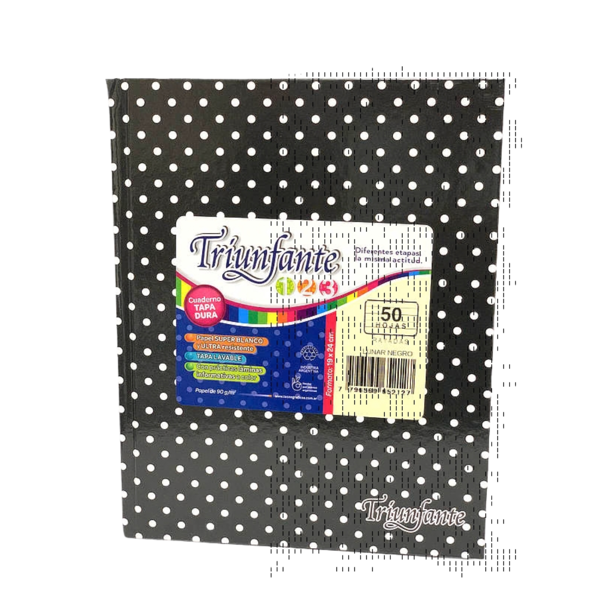 CUADERNO (ABC/123) TRIUNFANTE 19X23 LUNAR X50 Rayado