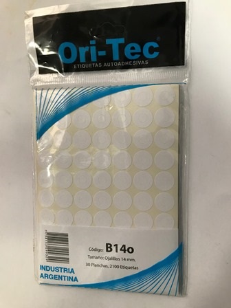 ETIQUETA AUTOADHESIVA / OJALILLO - ORI-TEC