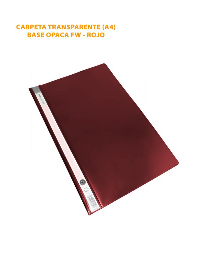 CARPETA TRANSPARENTE (A4) BASE OPACA FW - GRIS