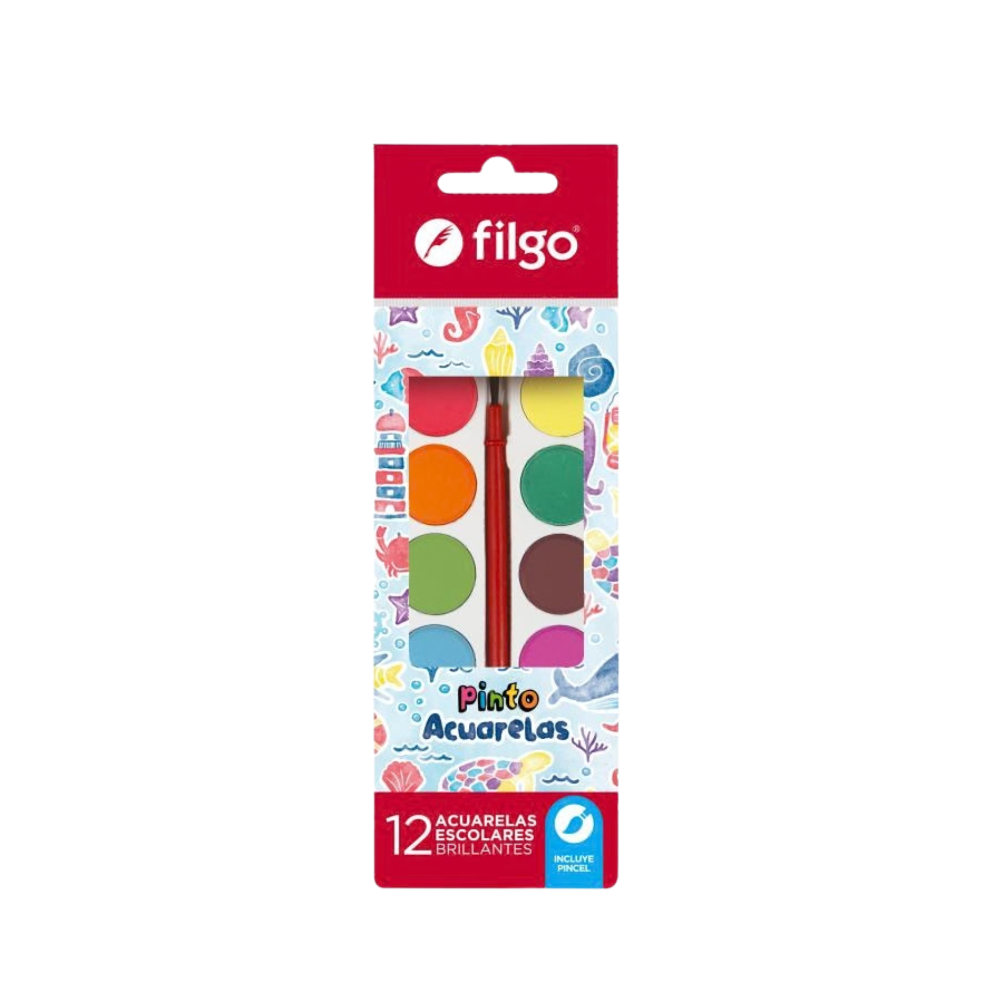 ACUARELA FILGO X 12 COLORES C/PINCEL