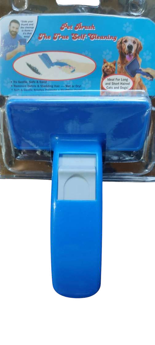 Cepillo Autolimpiante para Mascotas BLUERETRACTIL