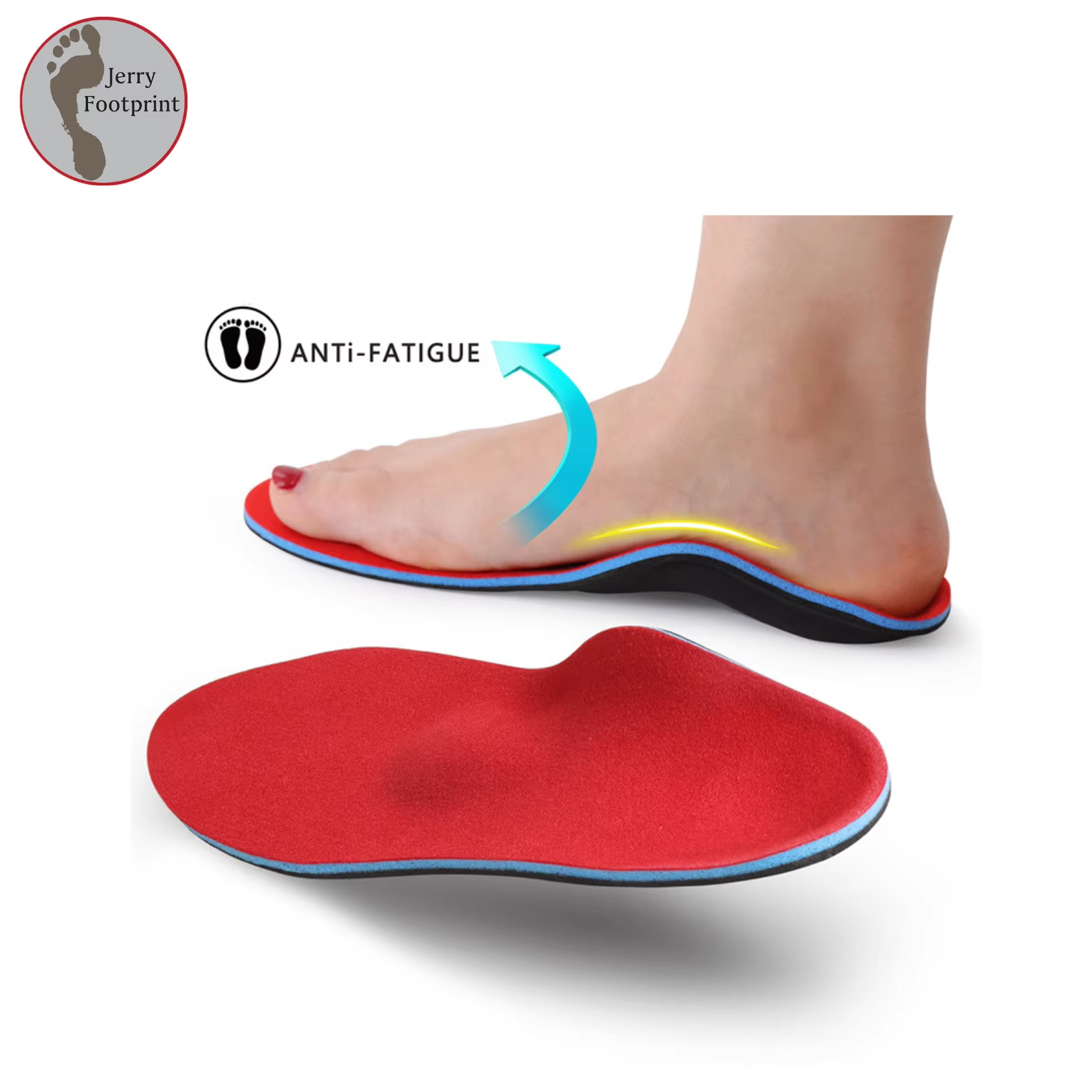 Ortholite Multi-Layer Comfort Insoles with TPU Arch Support & EVA Shock Absorption