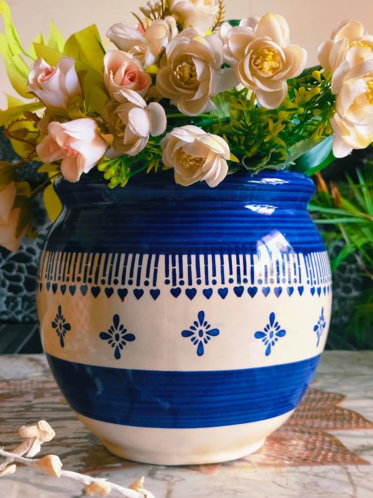 Blue Ceramic Planter Pot