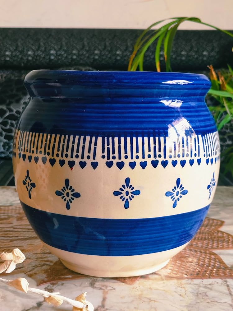 Blue Ceramic Planter Pot