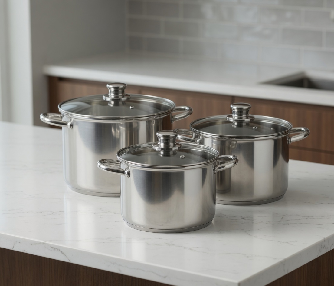 KlönBerg 3-Piece Pot Set 2521 – 5.5L, 7L, 9L Forged Steel Cookware Set