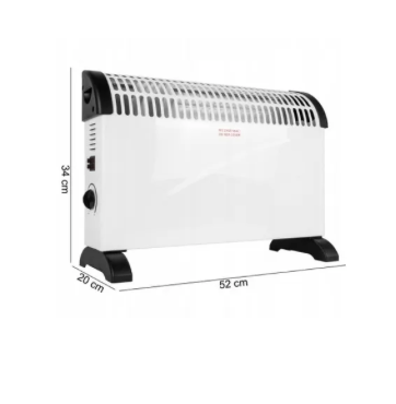 BOXER BX‑3207 Convector Heater 2200W – Adjustable Thermostat | Overheat Protection | Home & Office Heating