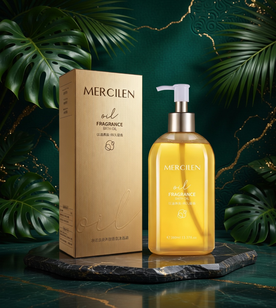 Mercilen Moisturizing & Brightening Bath Oil 380ml – Hydrating, Nourishing & Refreshing Skin Care