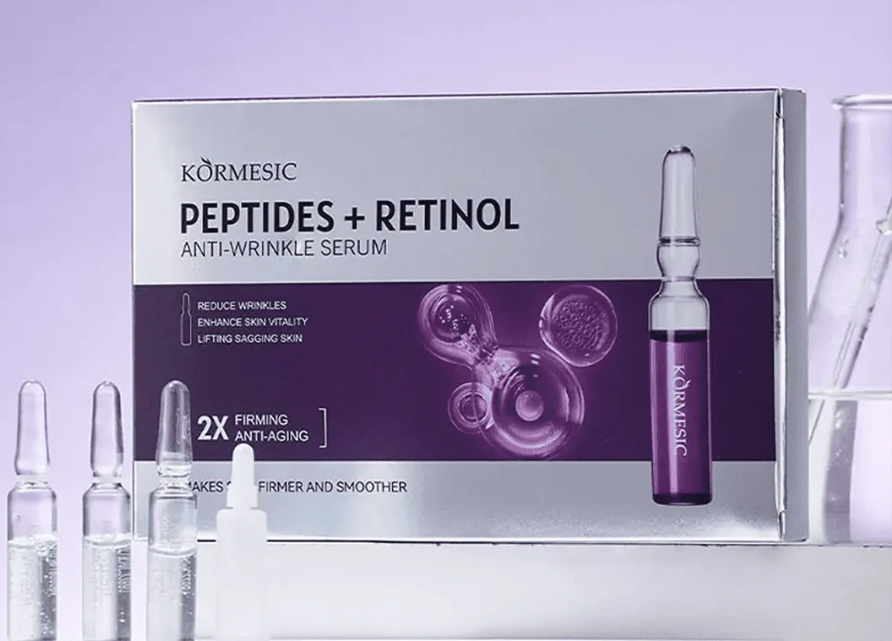 KORMESIC Peptides + Retinol Anti-Wrinkle Serum in Ampoules – Firming & Lifting Night Treatment