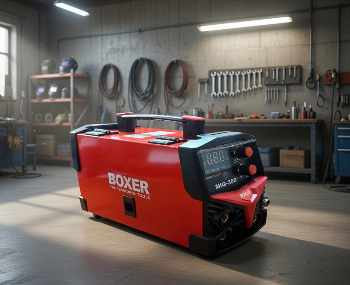 BOXER BX‑3279 MIG‑350 Inverter MIG/MMA Welding Machine – 350A Heavy‑Duty Welder for MIG, MMA & TIG | High Efficiency, 13 kVA Power