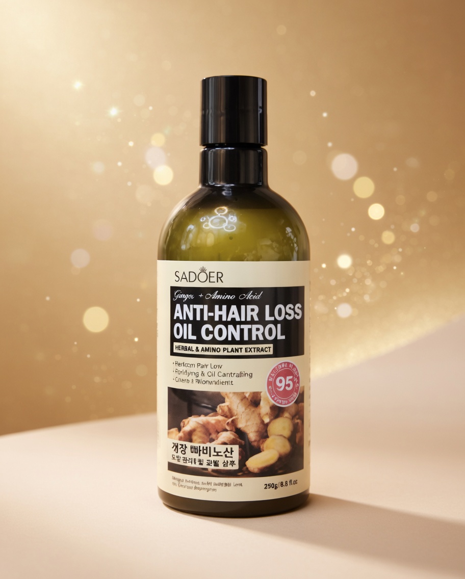 SADOER Ginger & Amino Acid Shampoo 250g – Anti-Hair Loss & Oil Control Care