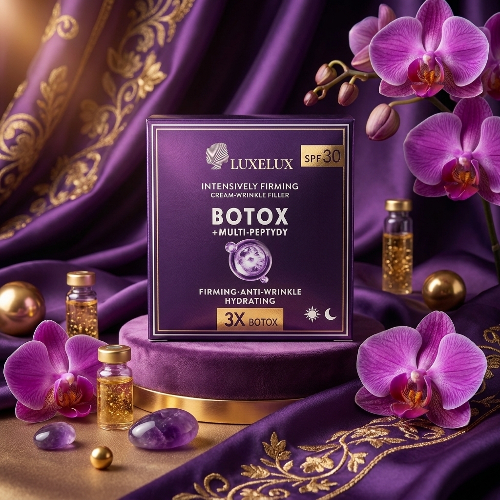 LUXELUX Botox+ Multi Peptides Face Cream 50g – Anti-Wrinkle, Firming & SPF 30 Day/Night Care
