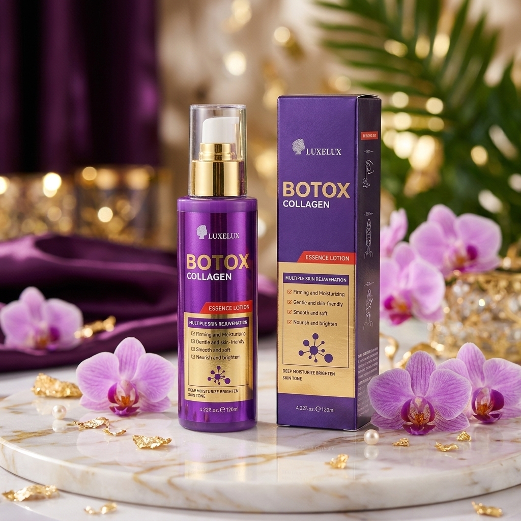 LUXELUX Botox Collagen Face Emulsion 120ml – Hydrating, Lifting & Smoothing Skincare with Peptides