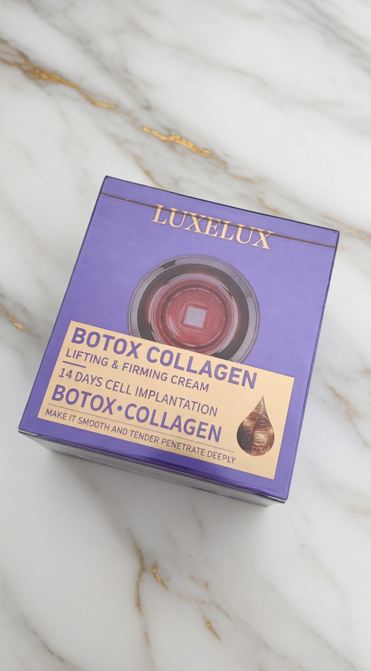 LUXELUX Botox Collagen Lifting & Firming Cream – 14‑Day Smoothing & Tightening Formula, 3oz