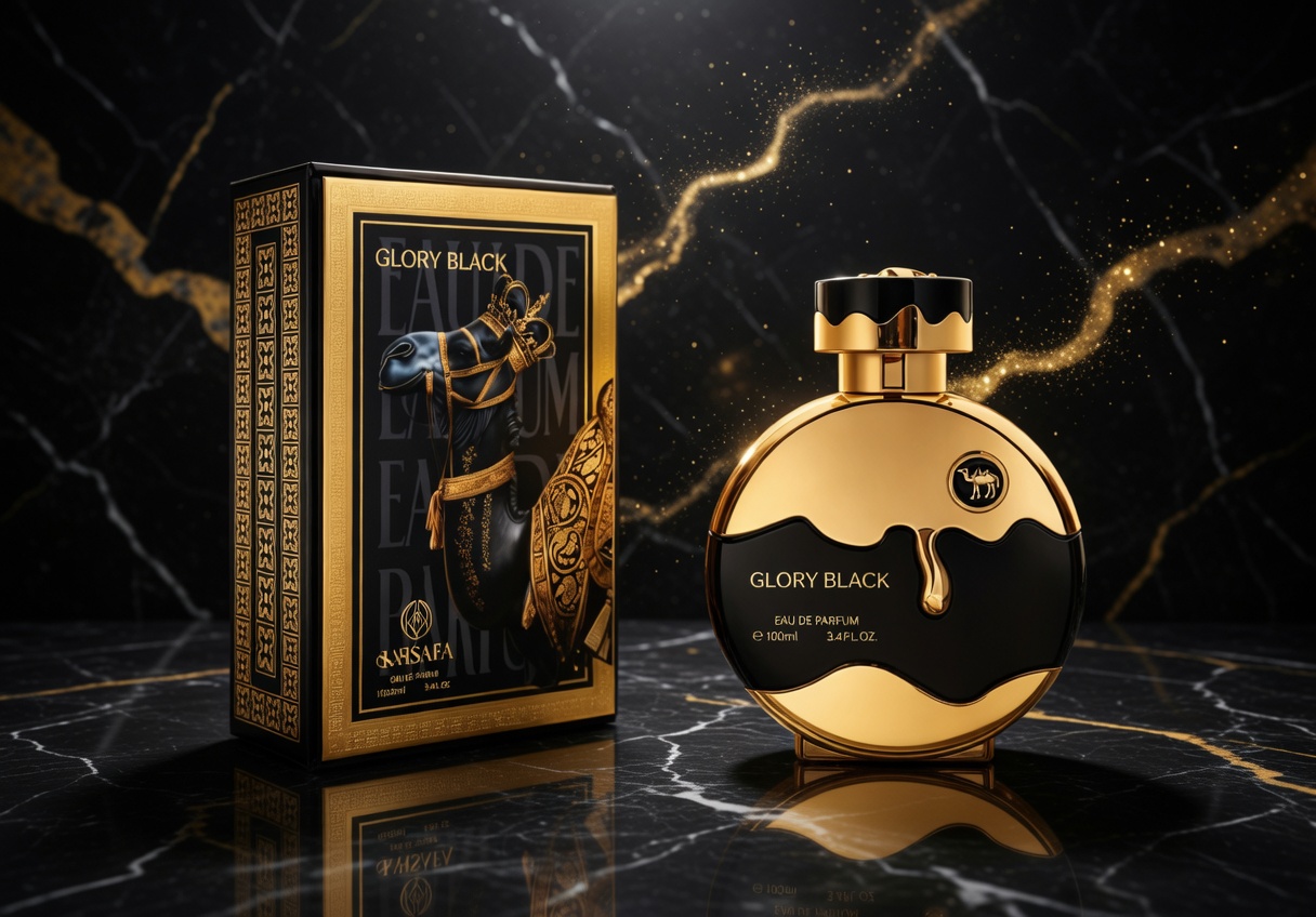Khsafa Glory Black EDT 100ML for Men – Oriental Woody Musk Arabic Fragrance