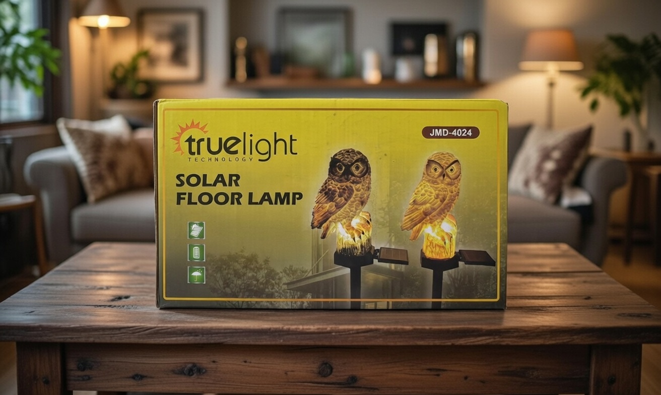 Solar LED Owl Garden Lamp with Twilight Sensor – Waterproof Decorative Outdoor Light