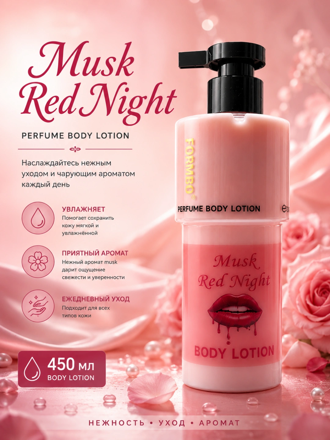 Perfumed Musk Body Lotion for Women 450ml – Long-Lasting Hydration & Soft Skin Care