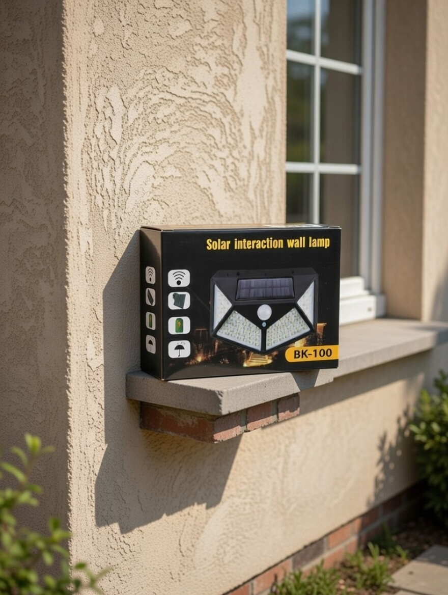 Solar Elevation Lamp 100 LED with Motion & Twilight Sensor – Outdoor Waterproof Wall Light